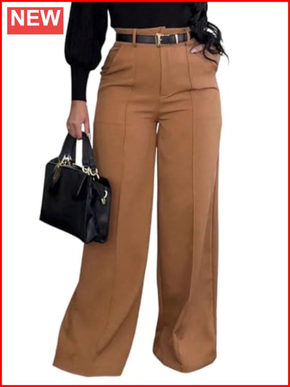 Wide Leg Dress Pants Pleated Palazzo Work Pants High Waisted Business Casual